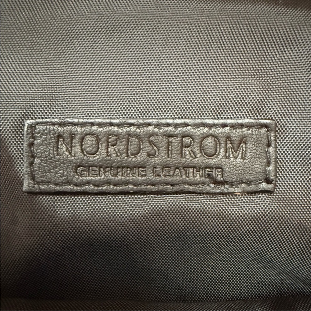 Nordstrom Black Leather Crossbody with Silver Chain and Frame Accents - Picture 4 of 9